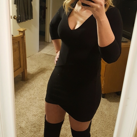Black Bodycon Dress - Picture 2 of 6